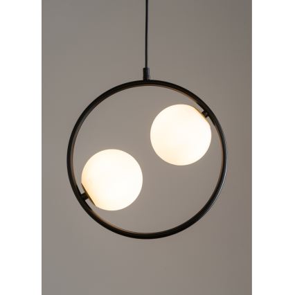 Chandelier on a string AQUA 2xG9/12W/230V black