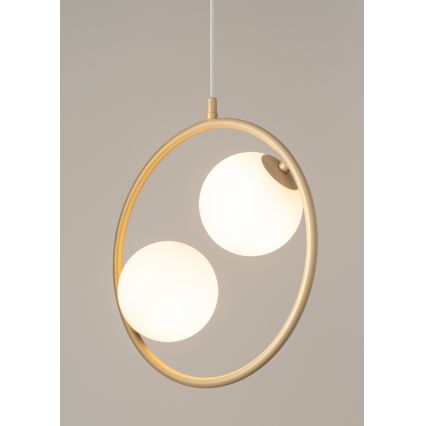 Chandelier on a string AQUA 2xG9/12W/230V gold