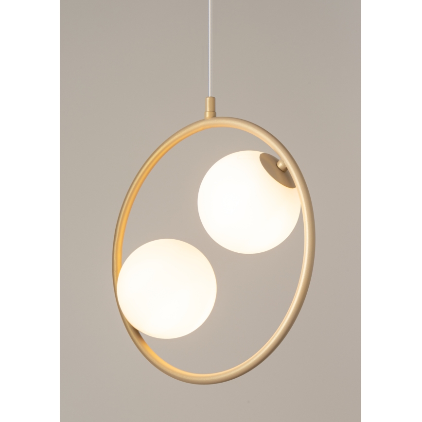 Chandelier on a string AQUA 2xG9/12W/230V gold