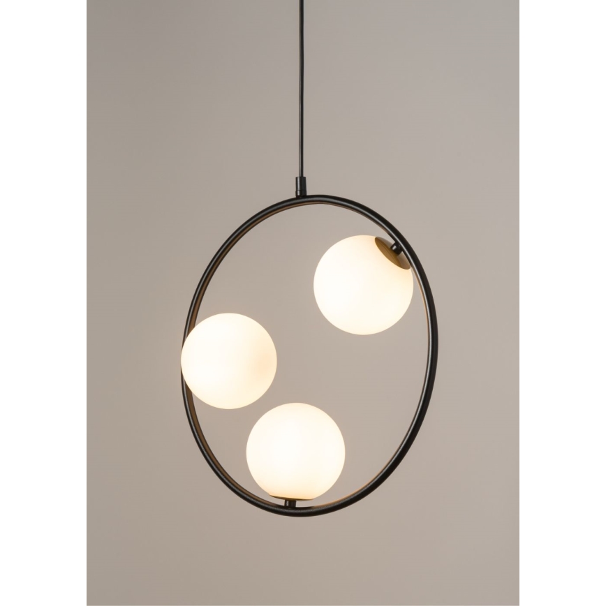 Chandelier on a string AQUA 3xG9/12W/230V black