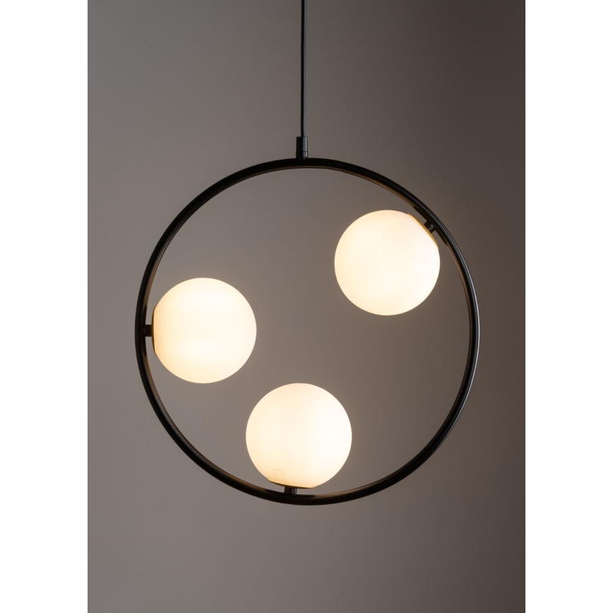 Chandelier on a string AQUA 3xG9/12W/230V black
