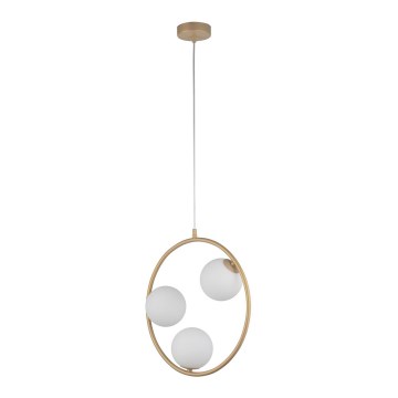 Chandelier on a string AQUA 3xG9/12W/230V gold