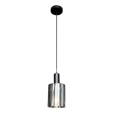 Chandelier on a string ARCADIA 1xE27/60W/230V d. 13 cm black/smoky