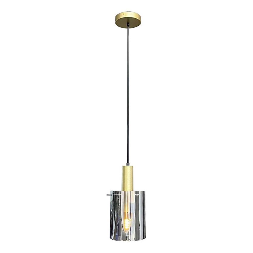 Chandelier on a string ARCADIA 1xE27/60W/230V d. 13 cm gold/smoky