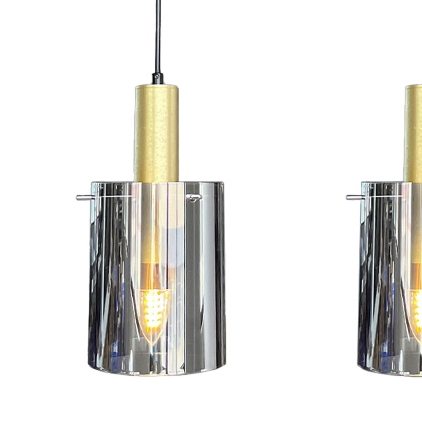 Chandelier on a string ARCADIA 3xE27/60W/230V gold/smoky