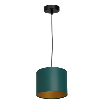Chandelier on a string ARDEN 1xE27/60W/230V d. 18 cm green/gold