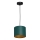 Chandelier on a string ARDEN 1xE27/60W/230V d. 18 cm green/gold