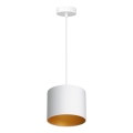 Chandelier on a string ARDEN 1xE27/60W/230V d. 18 cm white/gold