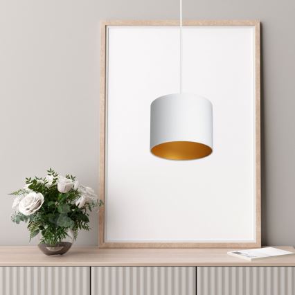 Chandelier on a string ARDEN 1xE27/60W/230V d. 18 cm white/gold