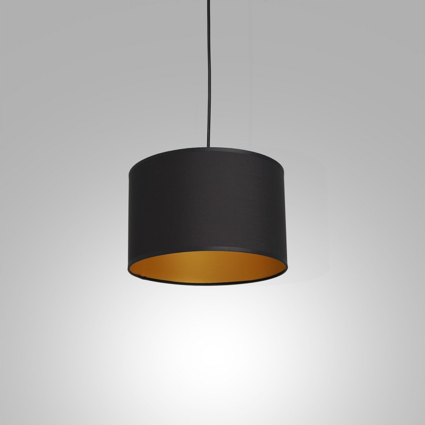 Chandelier on a string ARDEN 1xE27/60W/230V d. 25 cm black/golden