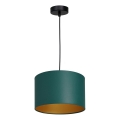 Chandelier on a string ARDEN 1xE27/60W/230V d. 25 cm green/gold