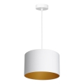 Chandelier on a string ARDEN 1xE27/60W/230V d. 25 cm white/gold