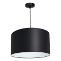 Chandelier on a string ARDEN 1xE27/60W/230V d. 40 cm black/white