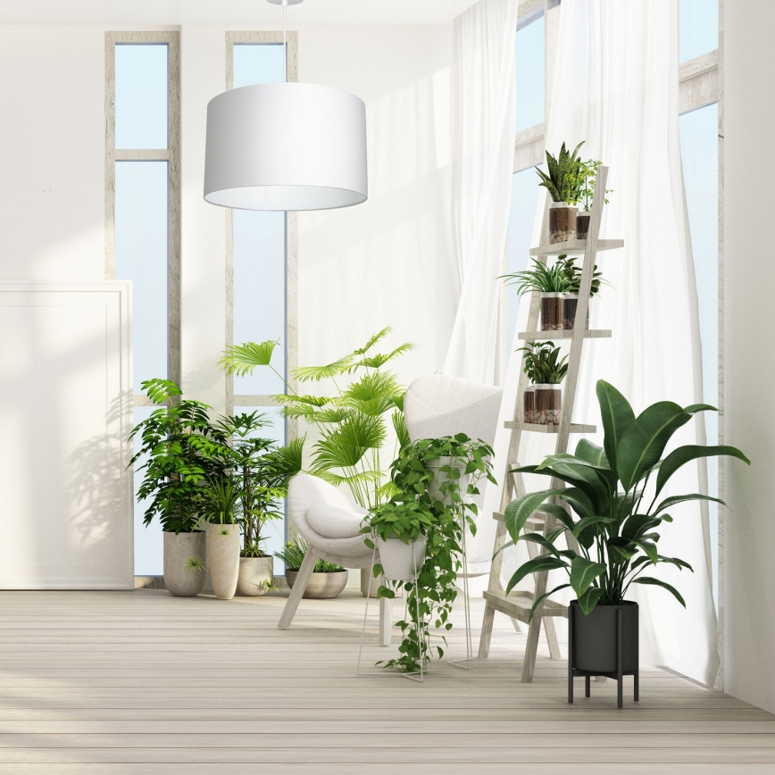 Chandelier on a string ARDEN 1xE27/60W/230V d. 40 cm white