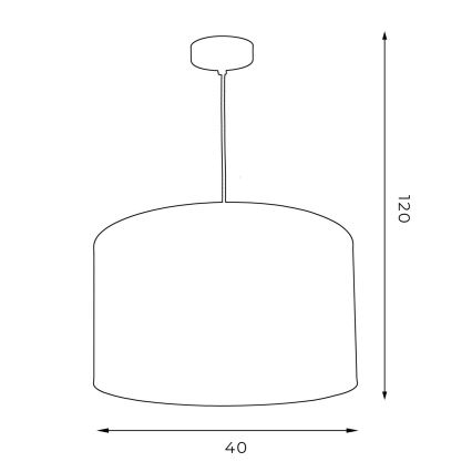 Chandelier on a string ARDEN 1xE27/60W/230V d. 40 cm white
