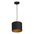 Chandelier on a string ARDEN 1xE27/60W/230V diameter 18 cm black/golden