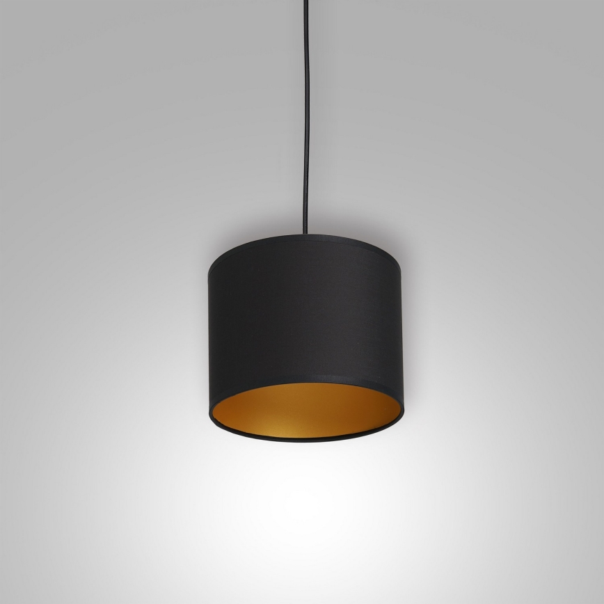 Chandelier on a string ARDEN 1xE27/60W/230V diameter 18 cm black/golden
