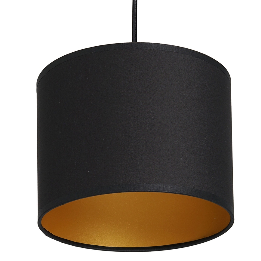Chandelier on a string ARDEN 1xE27/60W/230V diameter 18 cm black/golden
