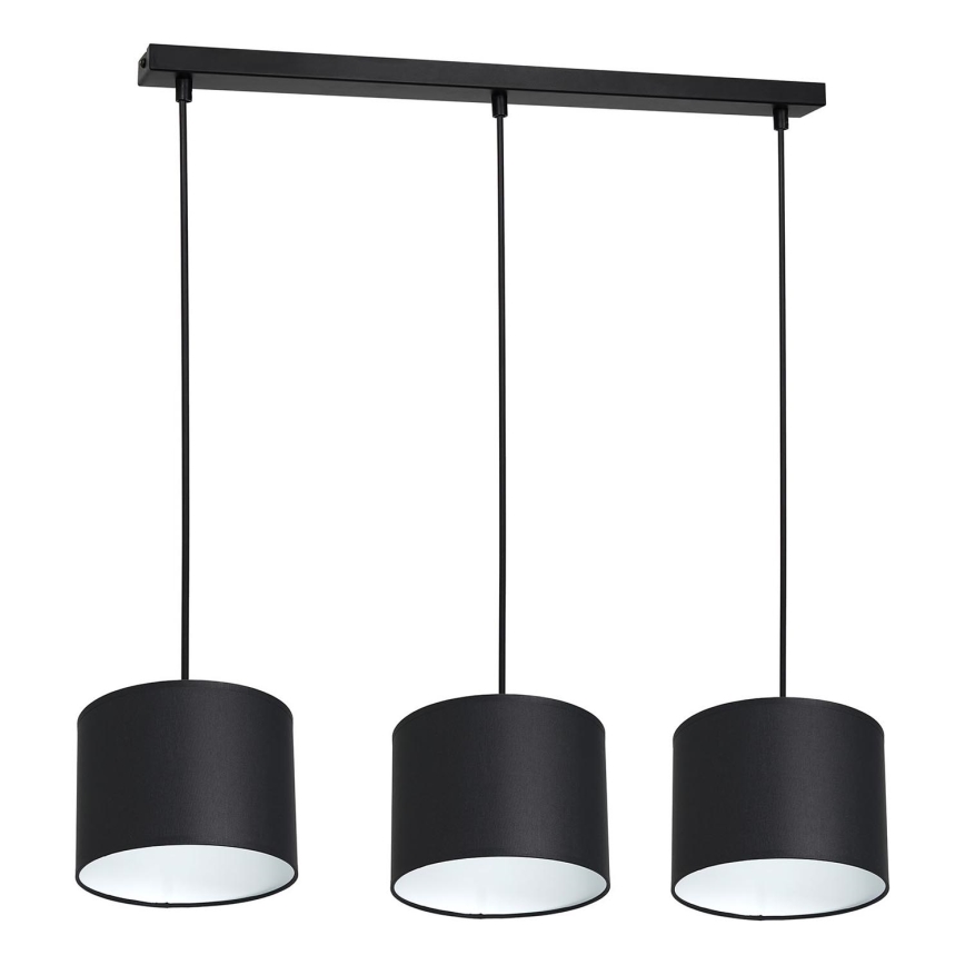 Chandelier on a string ARDEN 3xE27/60W/230V black/white