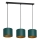 Chandelier on a string ARDEN 3xE27/60W/230V green/gold