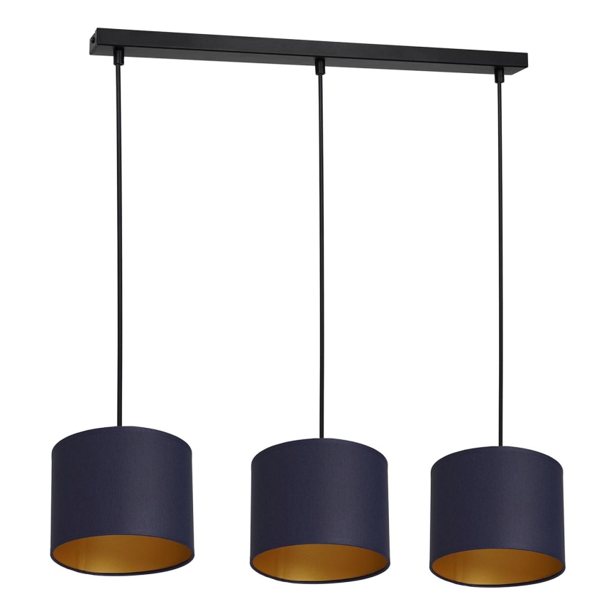 Chandelier on a string ARDEN 3xE27/60W/230V purple/gold