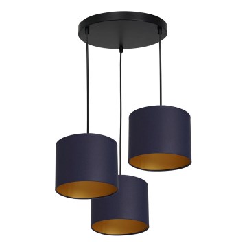 Chandelier on a string ARDEN 3xE27/60W/230V purple/gold