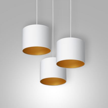 Chandelier on a string ARDEN 3xE27/60W/230V white/gold