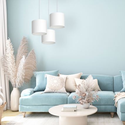 Chandelier on a string ARDEN 3xE27/60W/230V white