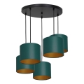 Chandelier on a string ARDEN 5xE27/60W/230V green/gold