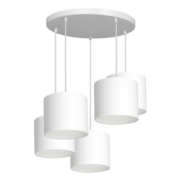 Chandelier on a string ARDEN 5xE27/60W/230V white