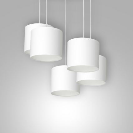 Chandelier on a string ARDEN 5xE27/60W/230V white