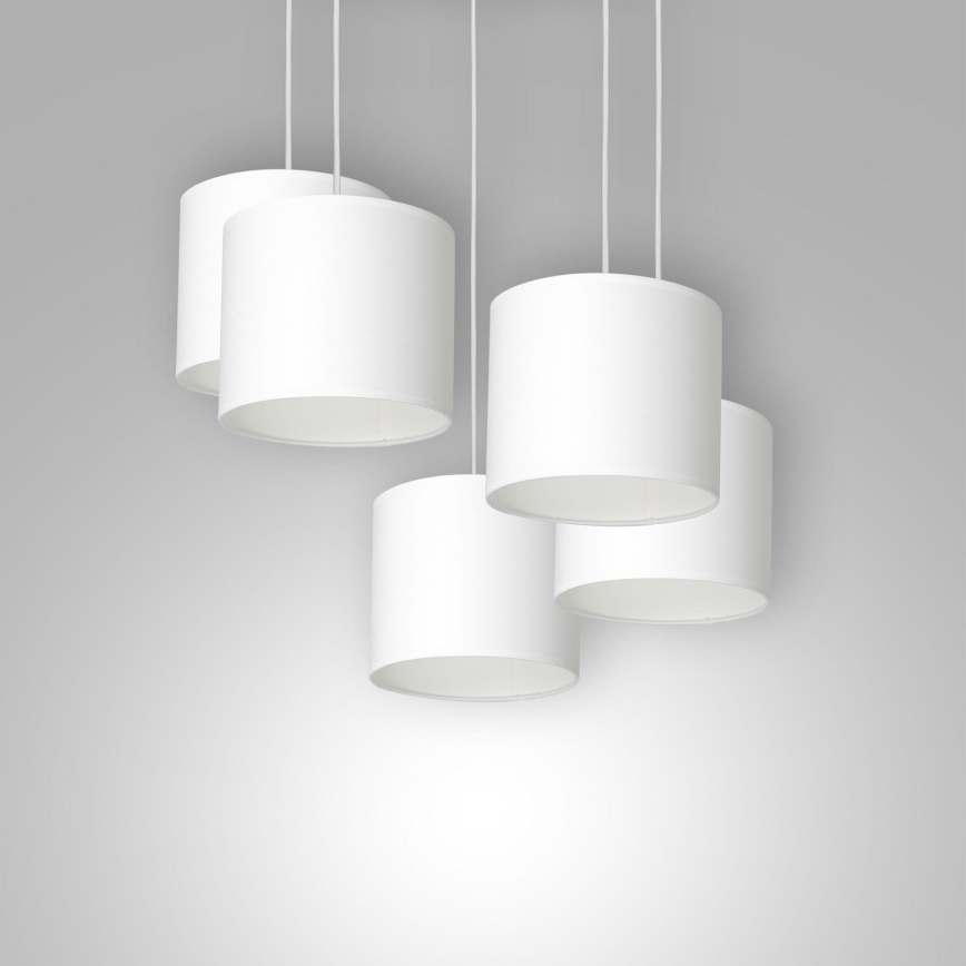 Chandelier on a string ARDEN 5xE27/60W/230V white