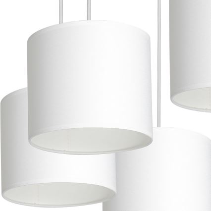 Chandelier on a string ARDEN 5xE27/60W/230V white