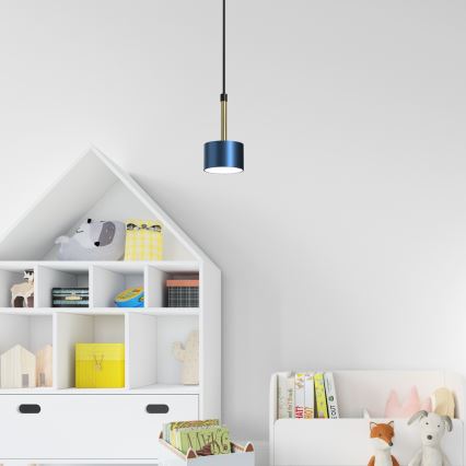 Chandelier on a string ARENA 1xGX53/11W/230V blue/golden