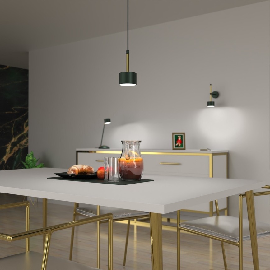 Chandelier on a string ARENA 1xGX53/11W/230V green/gold