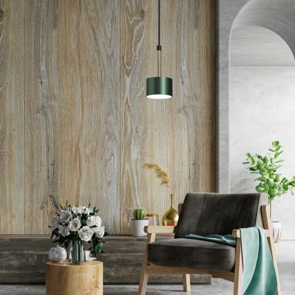 Chandelier on a string ARENA 1xGX53/11W/230V green/gold