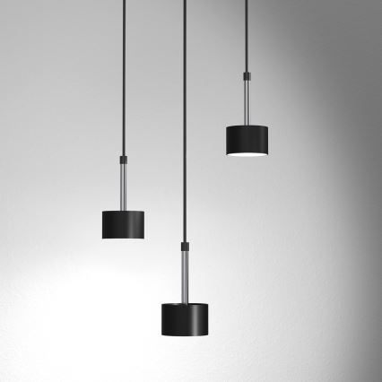 Chandelier on a string ARENA 3xGX53/11W/230V black/shiny chrome
