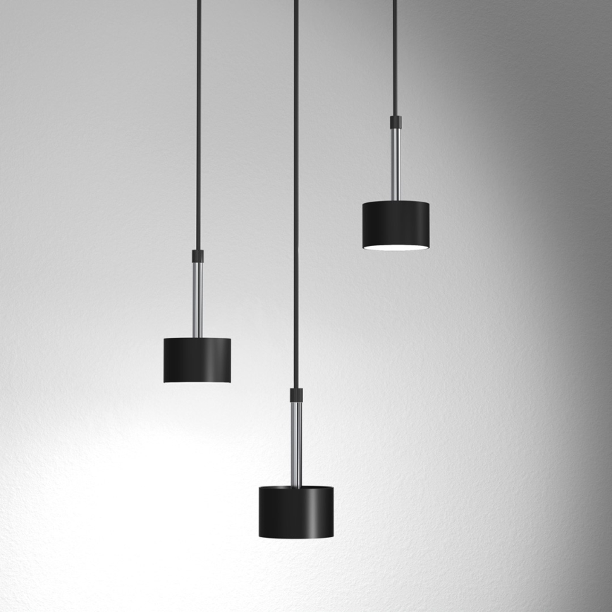 Chandelier on a string ARENA 3xGX53/11W/230V black/shiny chrome