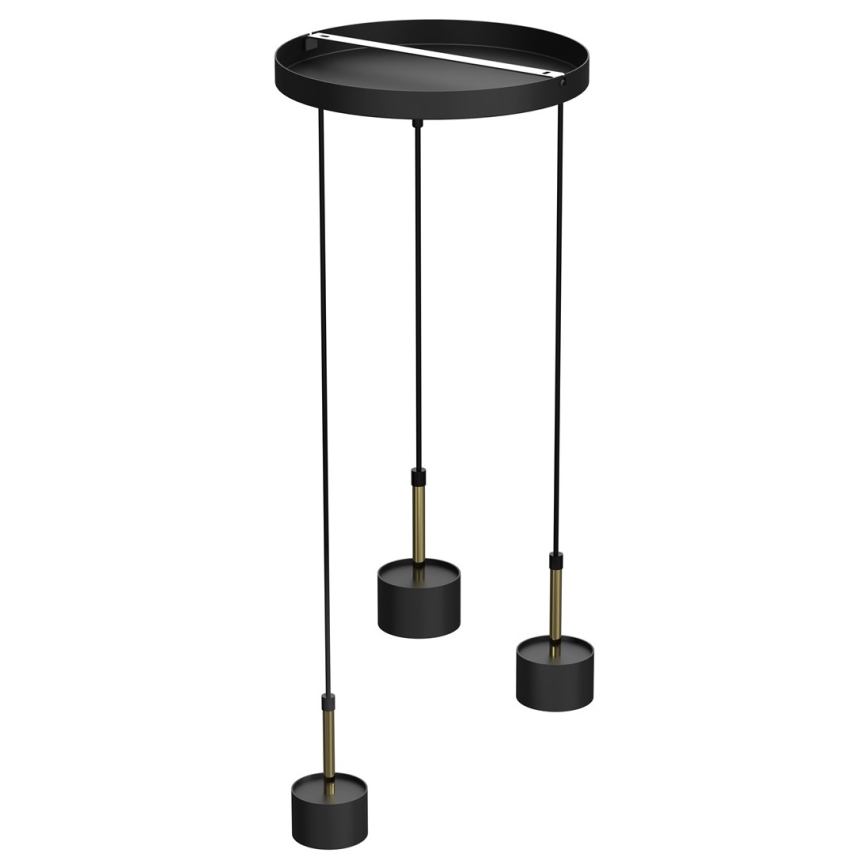 Chandelier on a string ARENA 3xGX53/11W/230V black/gold