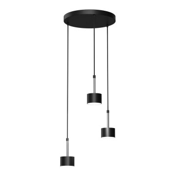 Chandelier on a string ARENA 3xGX53/11W/230V black/shiny chrome