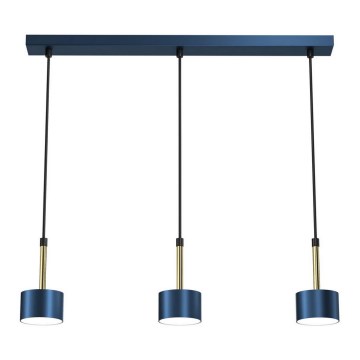 Chandelier on a string ARENA 3xGX53/11W/230V blue/golden