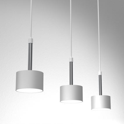 Chandelier on a string ARENA 3xGX53/11W/230V white/shiny chrome