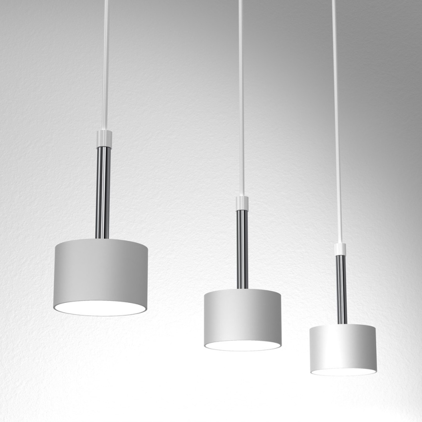 Chandelier on a string ARENA 3xGX53/11W/230V white/shiny chrome
