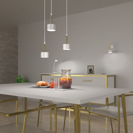 Chandelier on a string ARENA 3xGX53/11W/230V white/gold