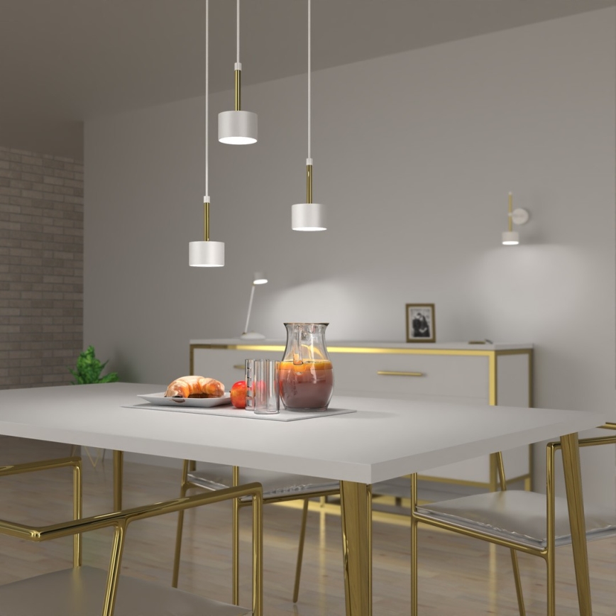 Chandelier on a string ARENA 3xGX53/11W/230V white/gold