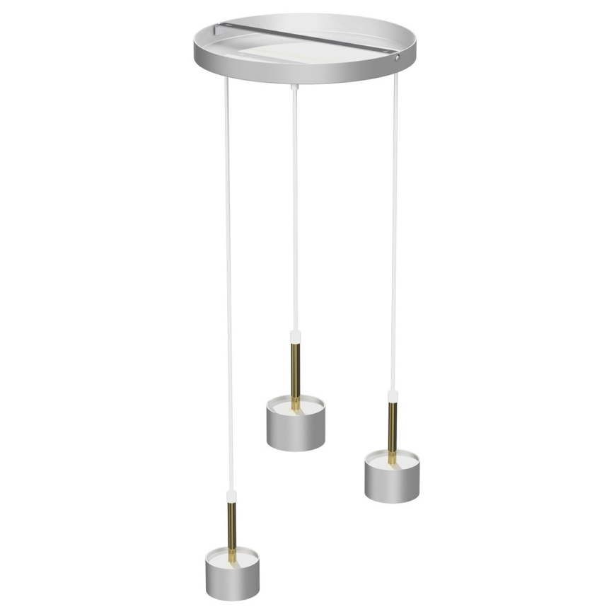 Chandelier on a string ARENA 3xGX53/11W/230V white/gold