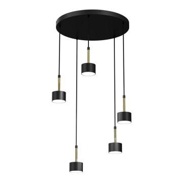 Chandelier on a string ARENA 5xGX53/11W/230V black/gold