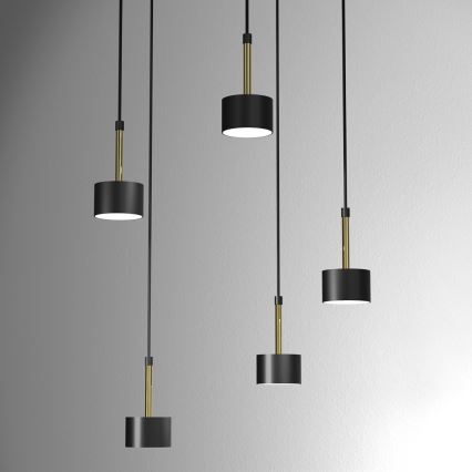 Chandelier on a string ARENA 5xGX53/11W/230V black/gold