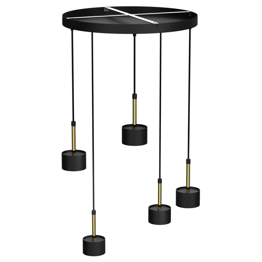 Chandelier on a string ARENA 5xGX53/11W/230V black/gold
