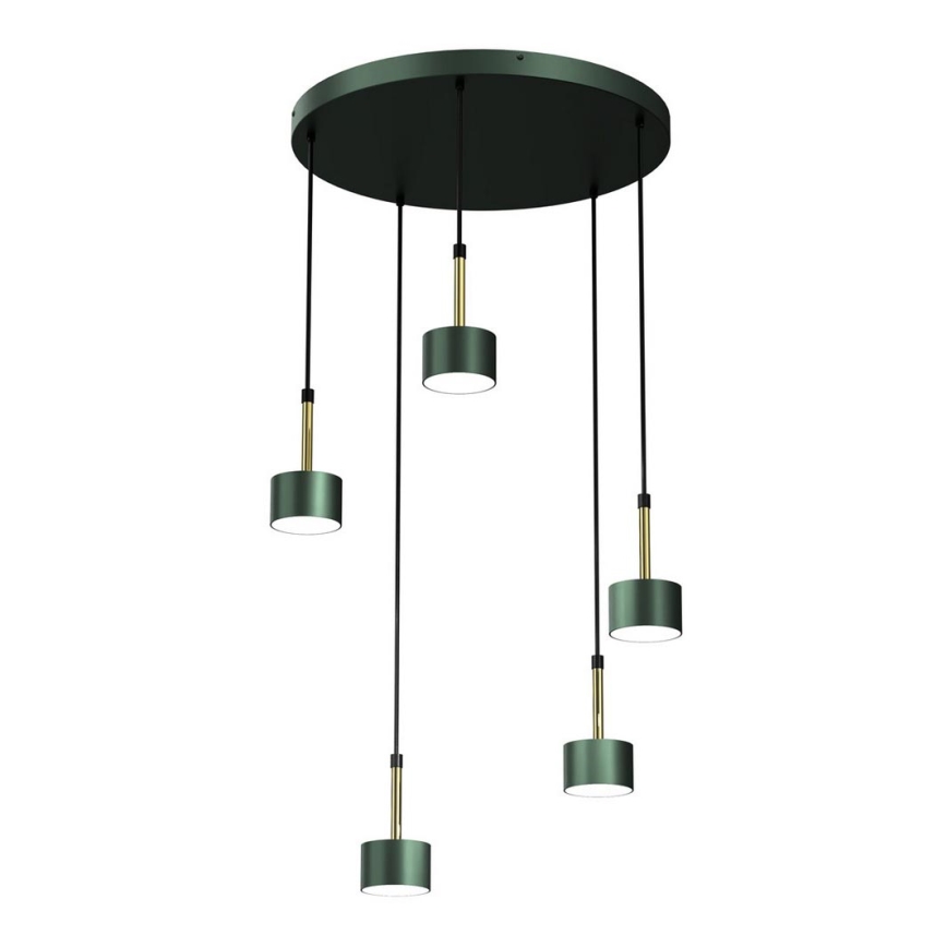 Chandelier on a string ARENA 5xGX53/11W/230V green/gold